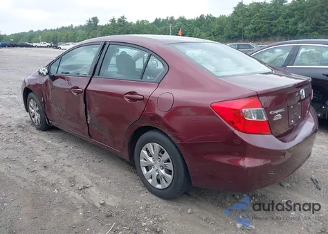 2012 Honda Civic Lx from USA, damaged, VIN 2HGFB2F53CH580039
